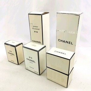 9 # 1円〜【ブランド香水5点セット】 CHANEL N°5 / N°19 / CRISTALLE / PARFUM COLOGNE / SP BT / 香水 フレグランス 