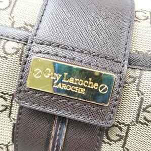 I ＄【商品ランク:B】 ギ ラロッシュ Guy Laroche ゴールド金具 一部レザー ロゴ 総柄 ハンドバッグ 手提げ トート 婦人鞄 ベージュ系 の画像8