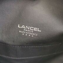 2 #【商品ランク:B】 ランセル LANCEL ロゴデザイン 一部 レザー ボストン / トラベル バッグ 手持ち 男女兼用鞄 ブラック 黒系_画像8