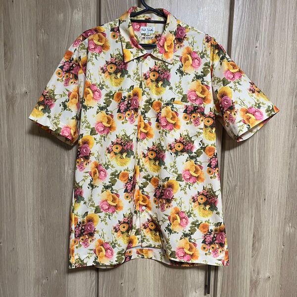 paul smith ポールスミス ロンドン 半袖花柄薔薇シャツ