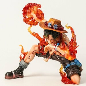 1円スタート！送料無料！ONE PIECE ワンピース ポートガス Ｄ エースフィギュア メラメラの実 火拳 約18cm 箱無し