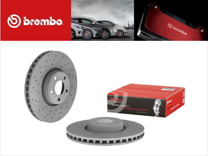 BREMBO 新品 フロントブレーキローター Cクラス W205 C250スポーツ C350eアバンギャルド 0004212212 09.D529.23 防錆 ドリルド