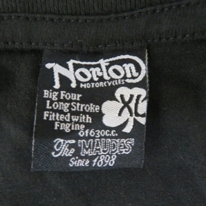 YSS3404★Norton/ノートン プリントTシャツ 刺繍 ビッグロゴ バックプリント ブラック XLサイズ★Aの画像6