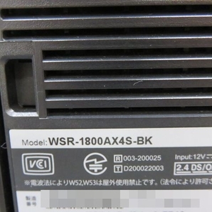 B321★BUFFALO バッファロー Wi-Fiルーター WSR-1800AX4S 無線LAN 4/17★Aの画像2