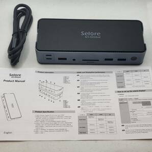 【ほぼ新品】 Selore&S-Global USB Type C 15in1 ドッキングステーション 8K対応 HDMI×2、DP×1 トリプル映像出力対応