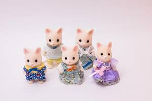  Sylvanian Families шелк кошка Family б/у товар 