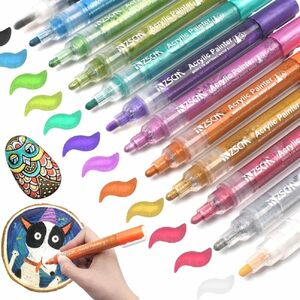 ZSCM 12 color acrylic fiber marker pen manga for pen ma art painting calligraphy sketch many material. picture . achievement paints is various material . adhesion 