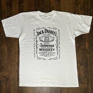 JACKDANIELS・ジャックダニエル・プリントTシャツ・白・L