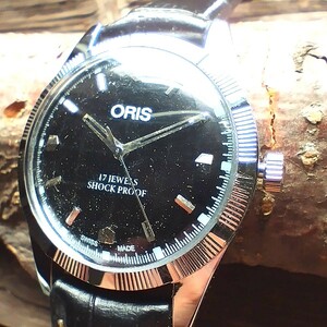 ●希少！●オリス■ORIS 手巻き機械式1980年代ヴィンテージメンズ腕時計アンティーク即納　男性人気ブランド0406a