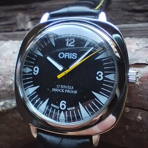 ●希少！●オリス■ORIS 手巻き機械式1980年代ヴィンテージメンズ腕時計アンティーク即納　男性人気ブランド0414b