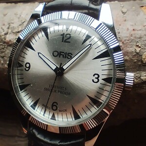 ●希少！●オリス■ORIS 手巻き機械式1980年代ヴィンテージメンズ腕時計アンティーク即納　男性人気ブランド0421f