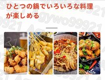 卓上フライヤー 二重シリンダーフライヤー ステンレス 揚げカゴ付きフライヤー LPG対応 (茹で麺+9マス)_画像2