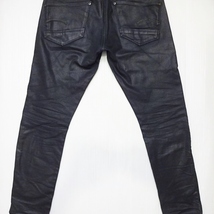 即決★ 送料無★ G-STAR RAW　REVEND　W87cm　ストレッチ　スキニーデニム　ブラックコーティング　Sz.34　H202_画像10