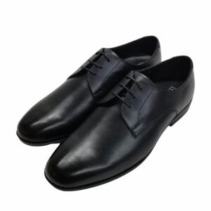 メンズ 本革 ビジネスシューズ 24.0cm ブラック ドレスシューズ フォーマルシューズ プレーントゥ 外羽根 革靴 紳士靴 黒 CL310