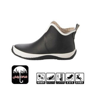  outlet men's rain shoes 25.0cm black / white rain shoes natural rubber waterproof . slide bottom wear resistance . bending . weather resistant 20089