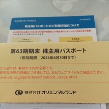 株主優待 東京 ディズニーランド ディズニーシー 1day パスポート　2024年6月30日期限 _画像2