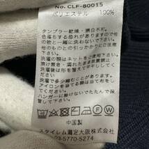 【美品】 参考定価14,850円 +CLOTHET クロスクローゼット TECHTWEED Crew Neck Knit ネイビー メンズ サイズ2 Mサイズ相当_画像8
