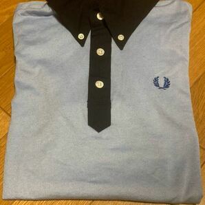 フレッドペリー FRED PERRY 半袖 水色ポロシャツ SIZE Sの画像2