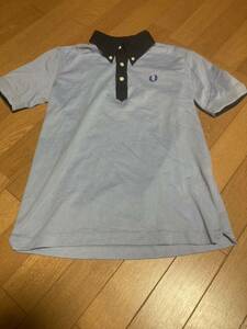 フレッドペリー FRED PERRY 半袖 水色ポロシャツ SIZE S