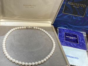 1 jpy ~!MIKIMOTO Mikimoto pearl pearl necklace accessory catch SIL stamp approximately 7.33g box attaching!book@ pearl!