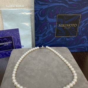 1円〜！MIKIMOTO ミキモト パール 真珠 ネックレス アクセサリー 留め具SIL刻印 約7㎜ 33g 箱付き！本真珠 ！の画像8