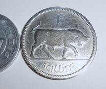 アイルランド 1シリング銀貨 1930年 直径約23.7mm 重量約5.4g 雄牛 _画像2