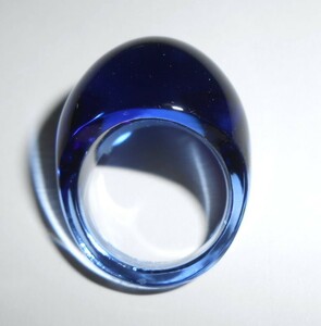 LALIQUElalik стеклянный kaboshon кольцо голубой размер примерно 15 номер кольцо синий прекрасный товар 