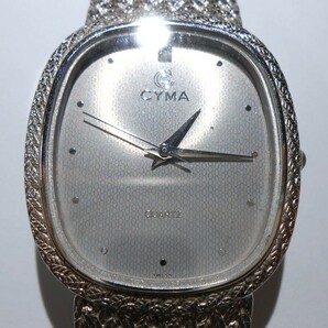 CYMA シーマ クォーツ腕時計 正常稼働 メンズ 純正ベルト ユーズド品の画像7