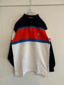  filler FILA polo-shirt Rugger shirt border 34 men's S corresponding 