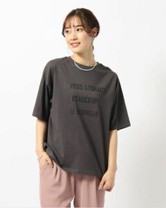 【新品】半袖Tシャツ　ゆるTシャツ　チャコールグレー　Lサイズ　シューラルー