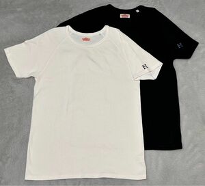 白&黒　2枚セット　ハリウッドランチマーケットストレッチフライス 半袖TシャツLサイズ　 シュプリーム
