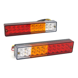 12V 24V 兼用 汎用 LED テールランプ 左右 個セット 40LED ブレーキ バック ウィンカー トラック ダンプ トレーラー / 146-96 NB*