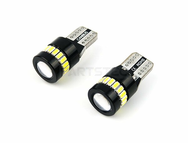 T10 ホワイト LED ウエッジ バルブ 18連 3014SMD ポジションランプ ルームランプ ナンバー灯 白 純正交換 / 46-78x2 NG*