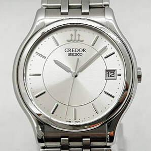 1円～★SEIKO セイコー CREDOR クレドール SIGNO シグノ 8J86-7A00 腕時計★電池交換済み 稼働品 クォーツ メンズ シルバーカラー D1404の画像2