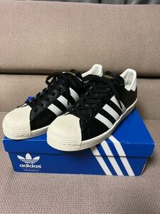 送料無料 adidas/アディダス superstar/スーパースター 80s G61069 2017年製 US9.5 27.5cm ブラック×ホワイト 黒×白 試着のみ 