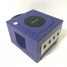 ★動作確認済、現状品★Nintendo 任天堂 GAMECUBE ゲームキューブ 本体 コントローラー 2個 バイオレット ホワイト セット_画像3