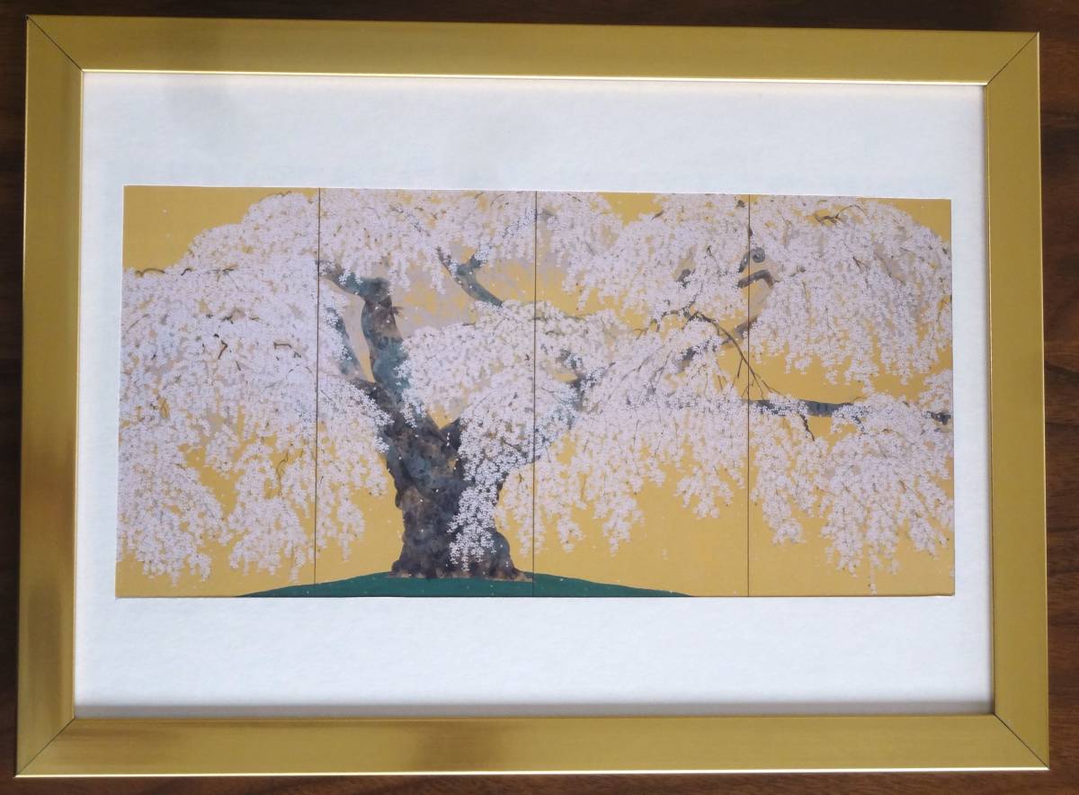 Popular ★ Nakajima Chinami ★ [Oito Sakura of Kanda] A4 size from a valuable art book, newly framed, Painting, Japanese painting, Flowers and Birds, Wildlife
