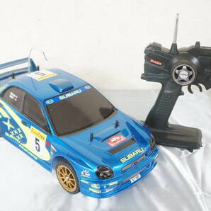 TAMIYA タミヤ 1/10 スバル インプレッサ WRC 2001 電動RC 4WDレーシングカー ラジコン サンワ BLAZER プロポ セット 5304081411の画像1