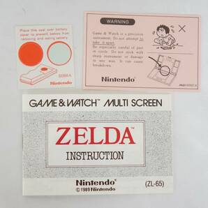 ① 動作品 Nintendo 任天堂 ZELDA ゼルダ ZL-65 海外版 GAME&WATCH ゲームウォッチ 箱 取説付き 4804196011の画像6