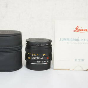 ⑮ LEICA ライカ SUMMICRON-R F2 50mm E55 カメラレンズ ソフトケース 箱付き 4504276091の画像1
