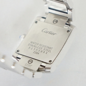 電池交換済 稼働品 Cartier カルティエ タンクフランセーズ 2384 2針 レディース クォーツ 腕時計 箱付き 5303236021の画像5