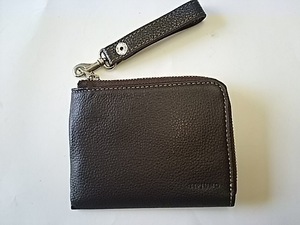 TIPJUNO LF change purse . key holder attaching keep hand attaching with translation original leather chocolate B stock disposal cheap special price sale . bargain SALE