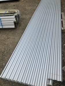  construction material garubanium roofing material wave steel sheet unused goods width 82cm length 450cm DIY light gray receipt limitation (pick up) Okayama 