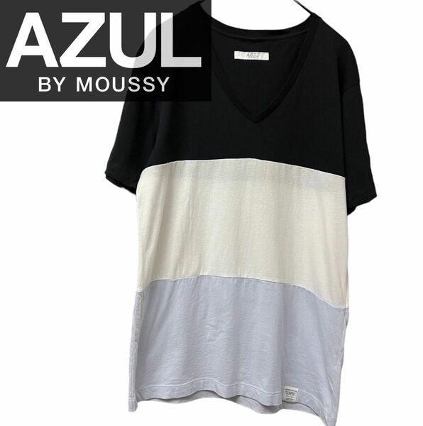 AZUL by mousy アズールバイマウジー　Vネック　半袖Tシャツ