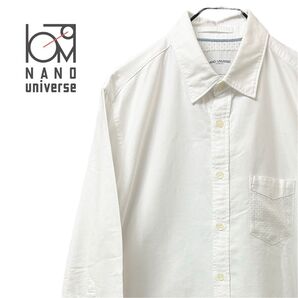 NANO UNIVERSE ナノユニバース メッシュポケット オックスフォード 七分袖 シャツ Mサイズ