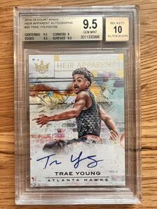 NBA Trae young court kings 18-19 heir apparent auto /199 BGS9.5