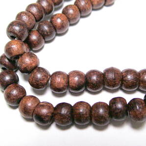 木製じゅずネックレス（こげ茶色）新品 78cm数珠 インド・チベット仏教 密教仏具 送料￥120の画像3