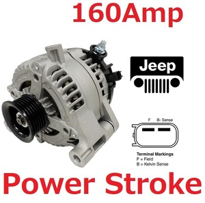 ◆◆◆ パワーストローク★ 新品 DENSO 160アンペア 2012-2018y ジープ JK ラングラー アンリミテッド 3.6L 220ci V6 オルタネーター