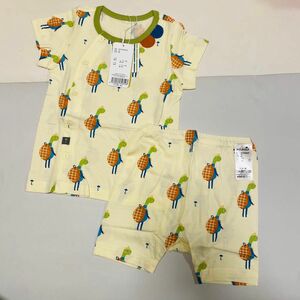 新品　モイモルン　半袖Tシャツ　半ズボン　セットアップ　80 男の子女の子 パジャマ　ルームウェア　かめ　動物