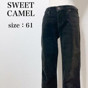 SWEET CAMEL スウィートキャメル ローライズ ジーンズ ストレッチコーデュロイフレアパンツ ジップフライ レディース カジュアル さ37